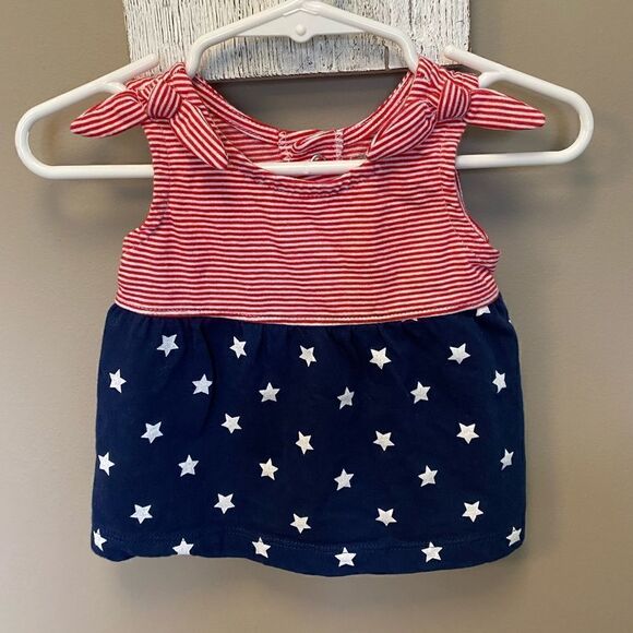 Bundle (2) Red, White, & Blue 6 Month Baby Outfits and (1) 6-9M Outfit - Picture 3 of 7